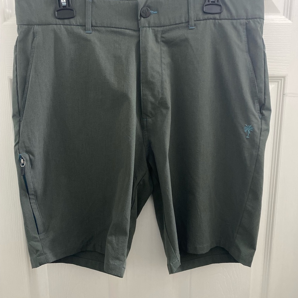 Trunks Surf and Swim Co., Men's Green Hybrid Swim Shorts, size 34